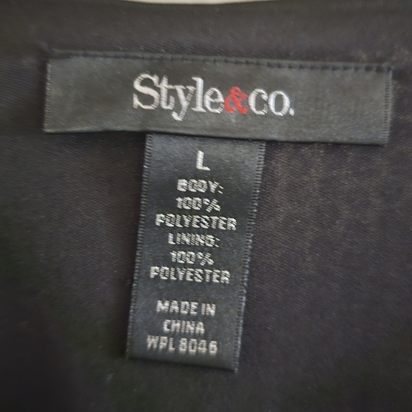 Sequined Black Jacket by Style & Co Size Large - Picture 6 of 9